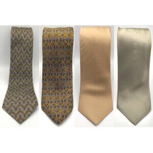 Four Vtg Silk Ties - Various Brands